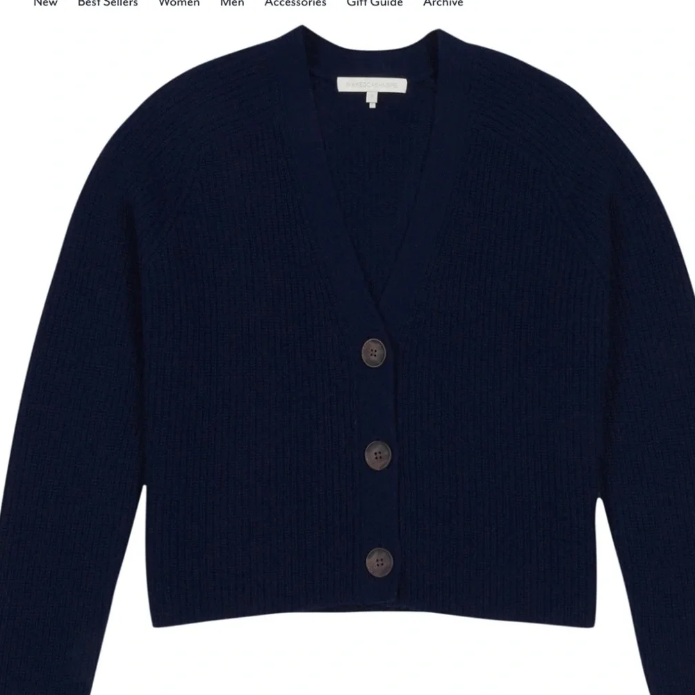 CROPPED FISHERMAN CASHMERE CARDIGAN FROM NAKEDCASHMERE - Picture 6 of 12